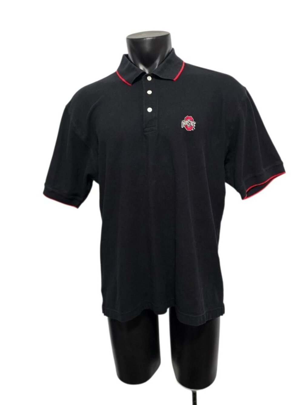 Ohio State Buckeyes Polo Shirt Mens Size XL Red Short Sleeve Vesi Sportswear - Picture 1 of 8